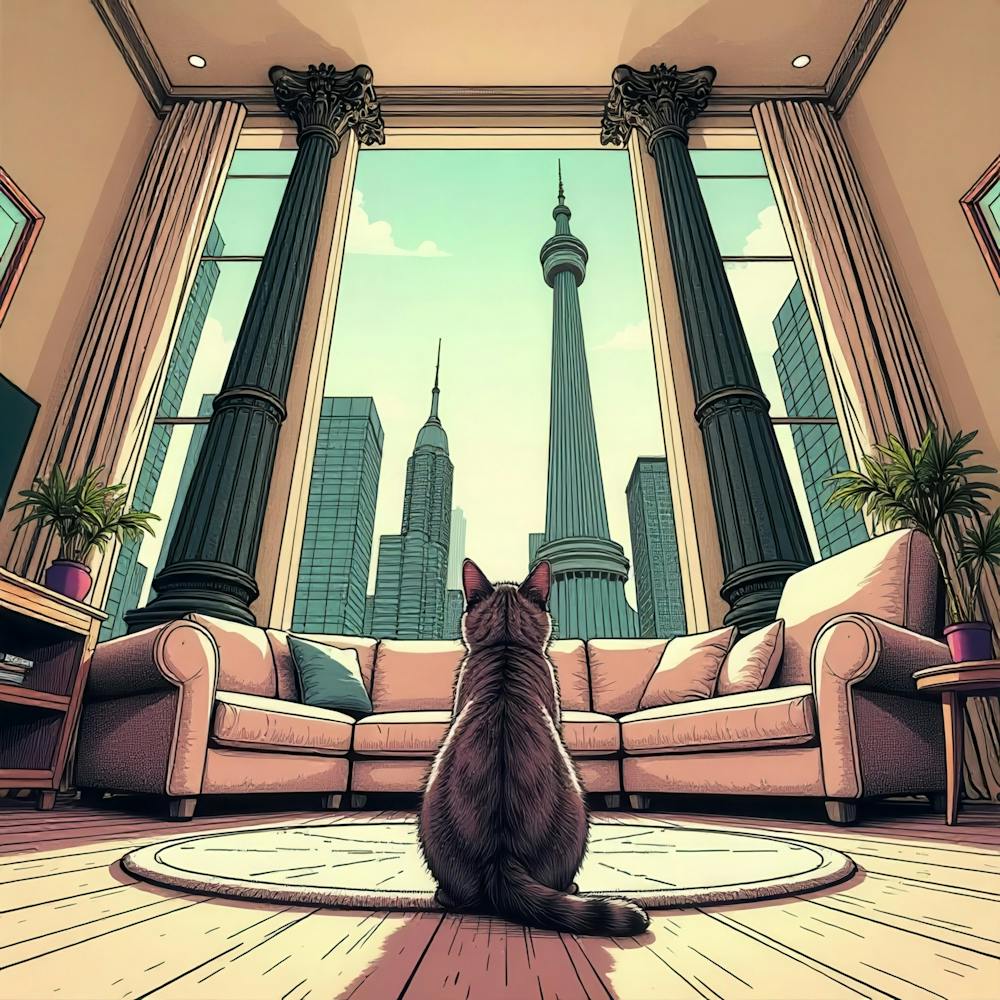 Cat In The Living Room