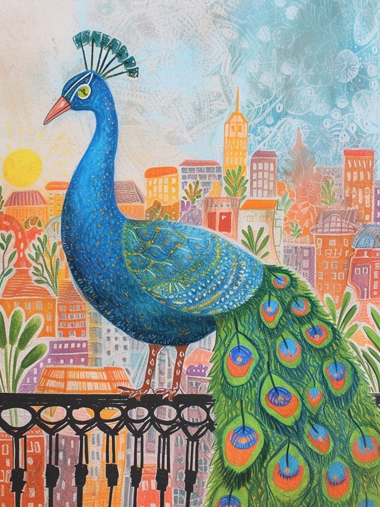 Peacock & The City Illustration 4