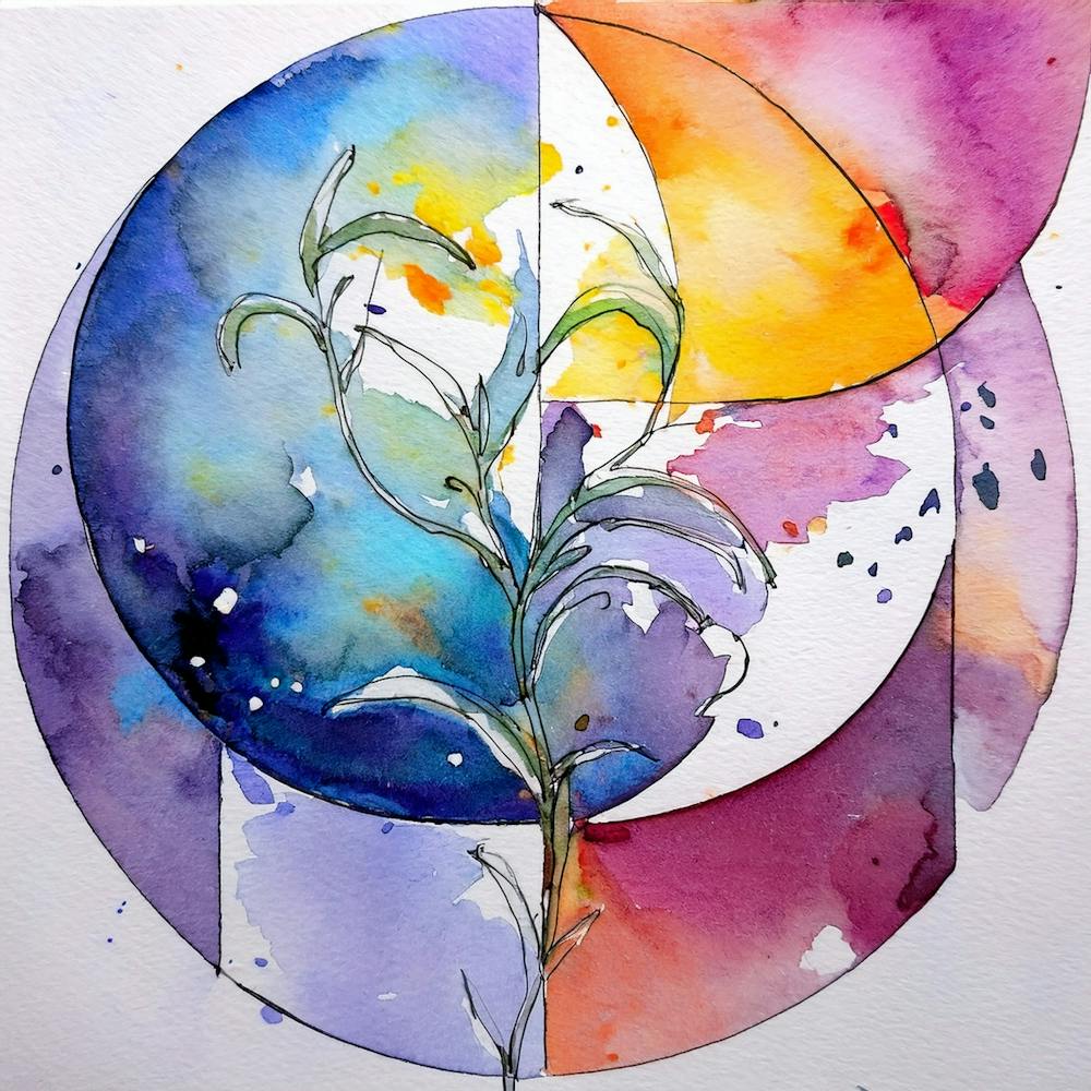 Blume in einem Kreis 2