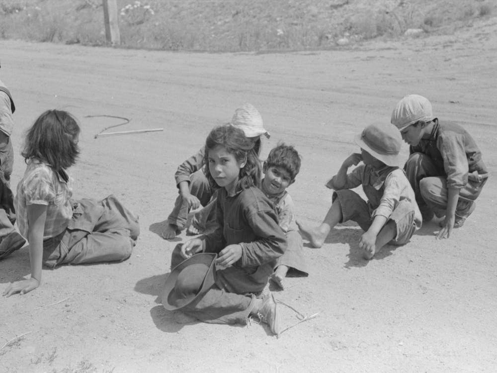 Spanish American Children, Penasco, New Mexico By Russell Lee 1