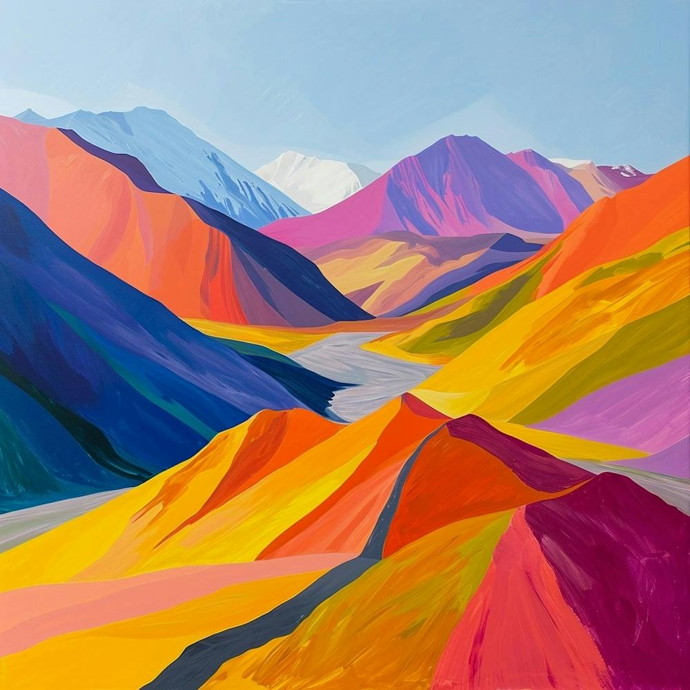 Colourful Abstract Denali National Park Usa 1