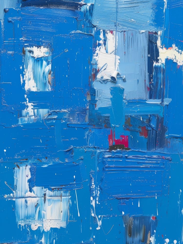Abstraktes Blaues Gemälde 27