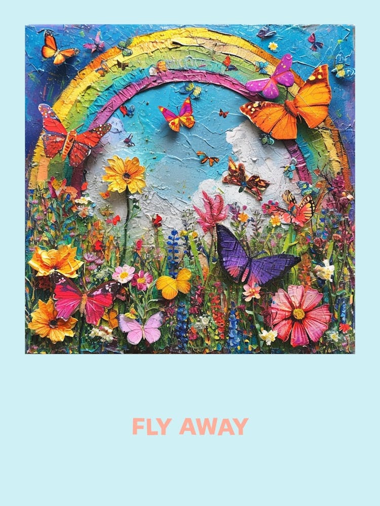 Fly Away Butterfly Collage 2