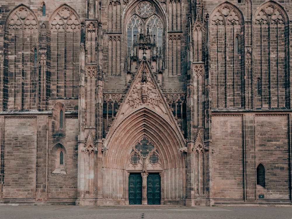 The Gothic Cathedral Gate In Magdeburg 02