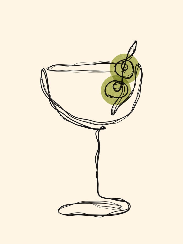 Dirty Martini Cocktail Drink