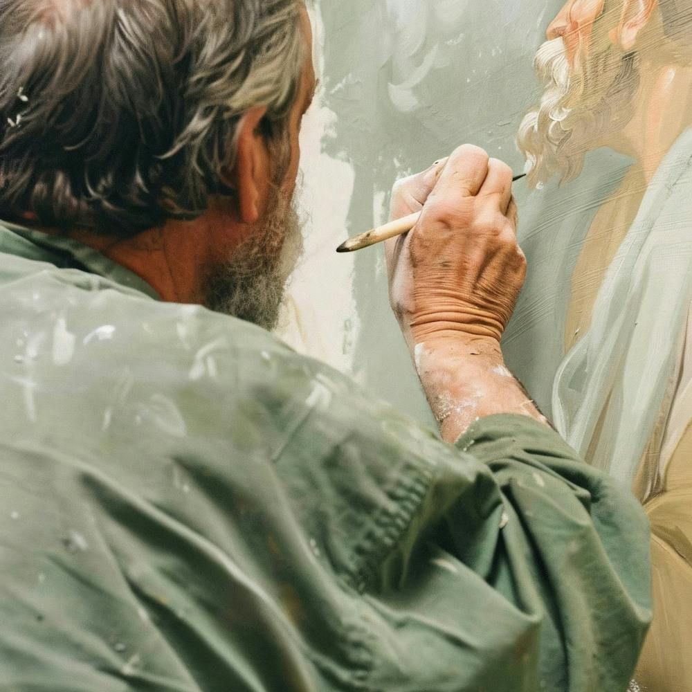 Portrait Of Jesus Painter