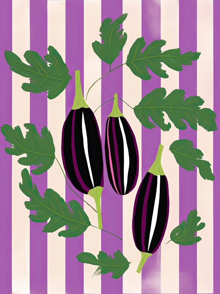 Eggplant Summer Illustration 3