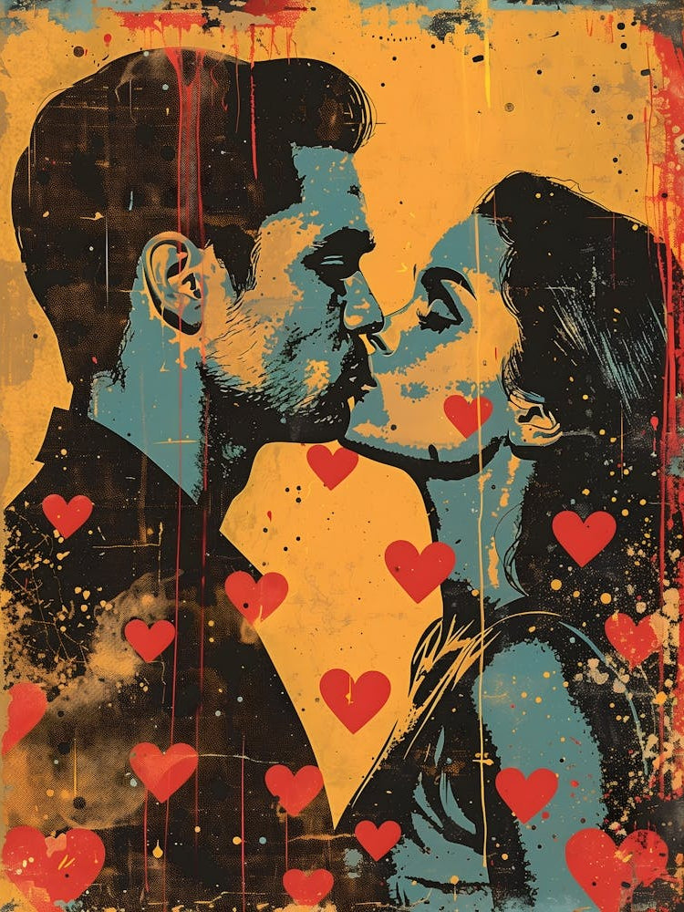 Just Kissing, Vibrant Pop Art