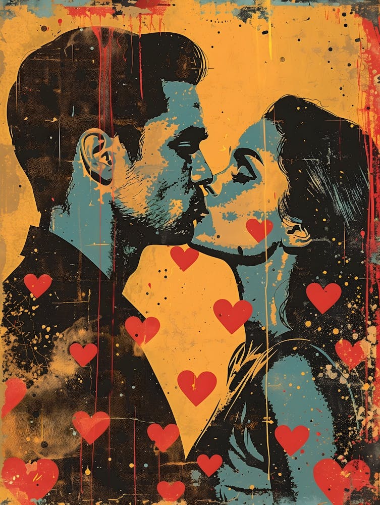Just Kissing, Vibrant Pop Art