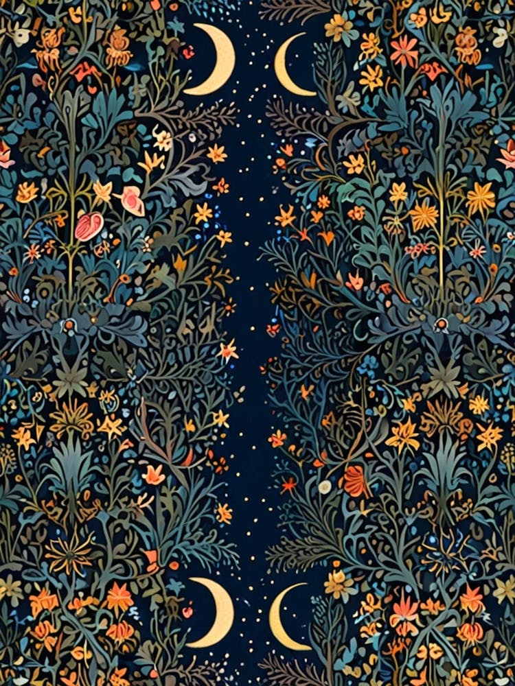 William Morris Moon And Stars 10