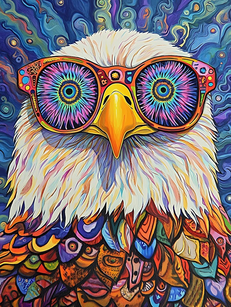 Aigle Avec Lunettes de Soleil 2