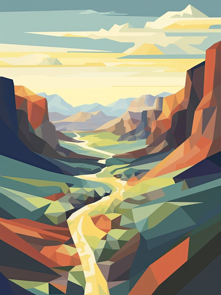 Grand Canyon   Geometric Vector Illustration 2