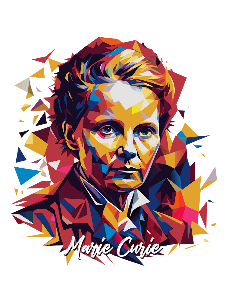 Marie Curie 02 Portrait WPAP Pop Art