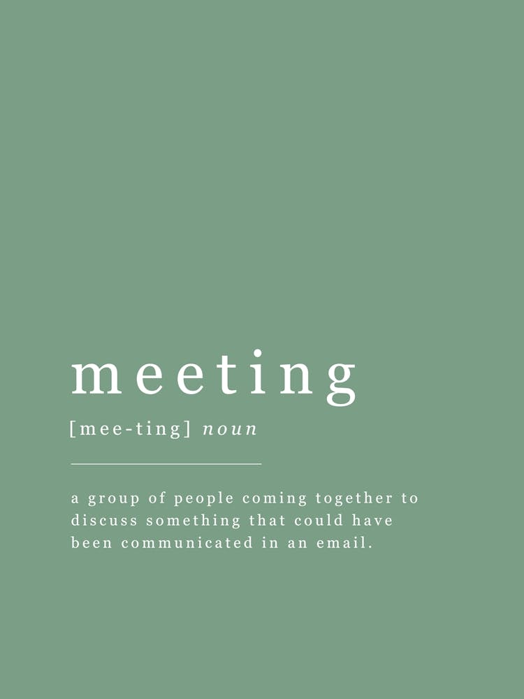 Meeting - Office Definition - Green
