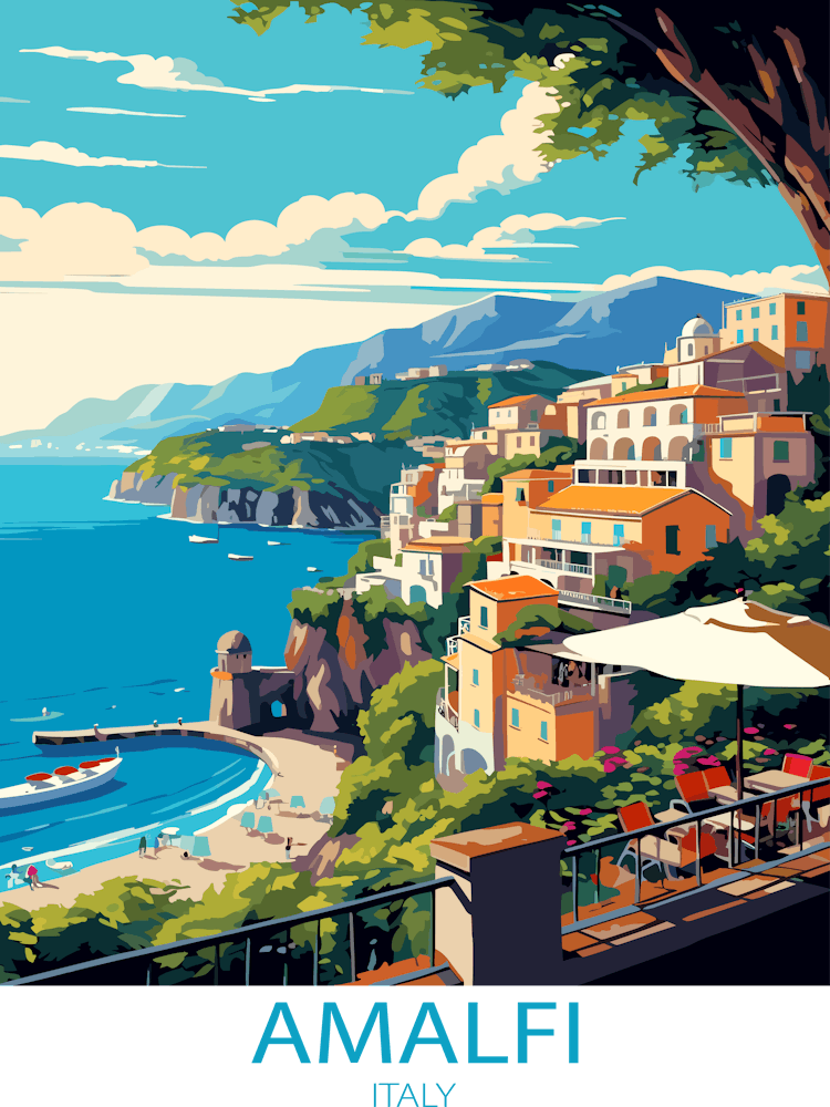 Berühmte Reise Amalfi Italien