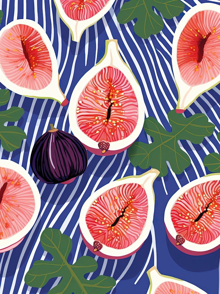 Figs Fruit Summer Illustration 3