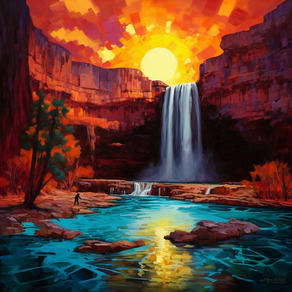 Sunset At The Falls 2