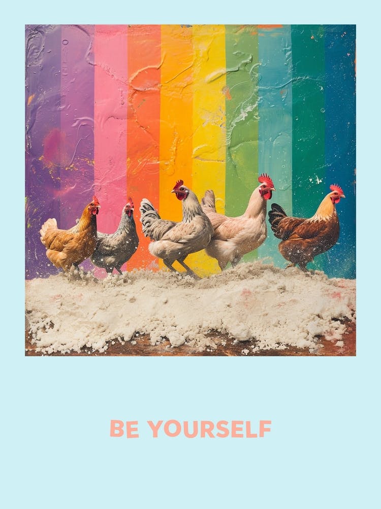 Be Yourself Rainbow Poster 1