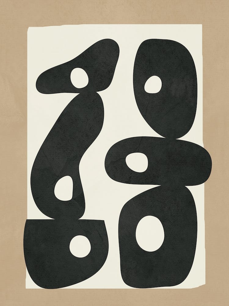 Black & White Mid Century Modern Art 3