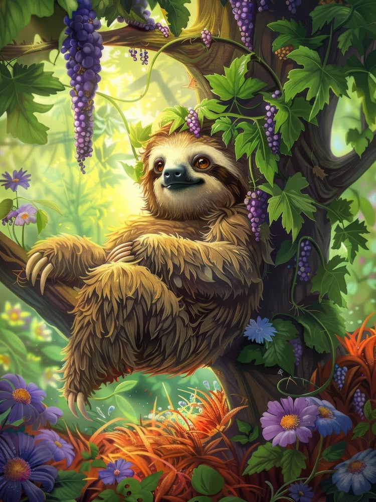 Sloth In The Forest