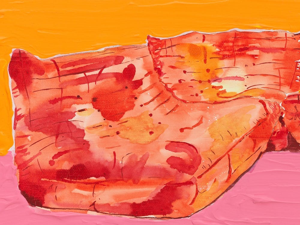 Orange And Pink Couch