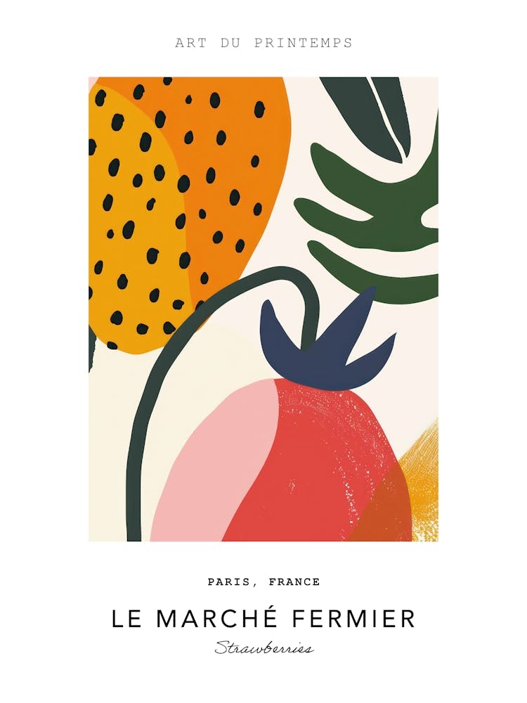 Strawberries Le Marche Fermier Poster 2