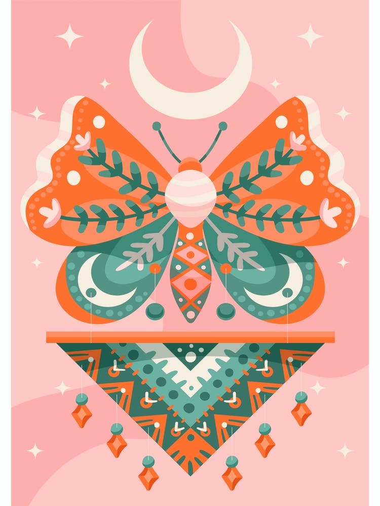 Butterfly And Moon