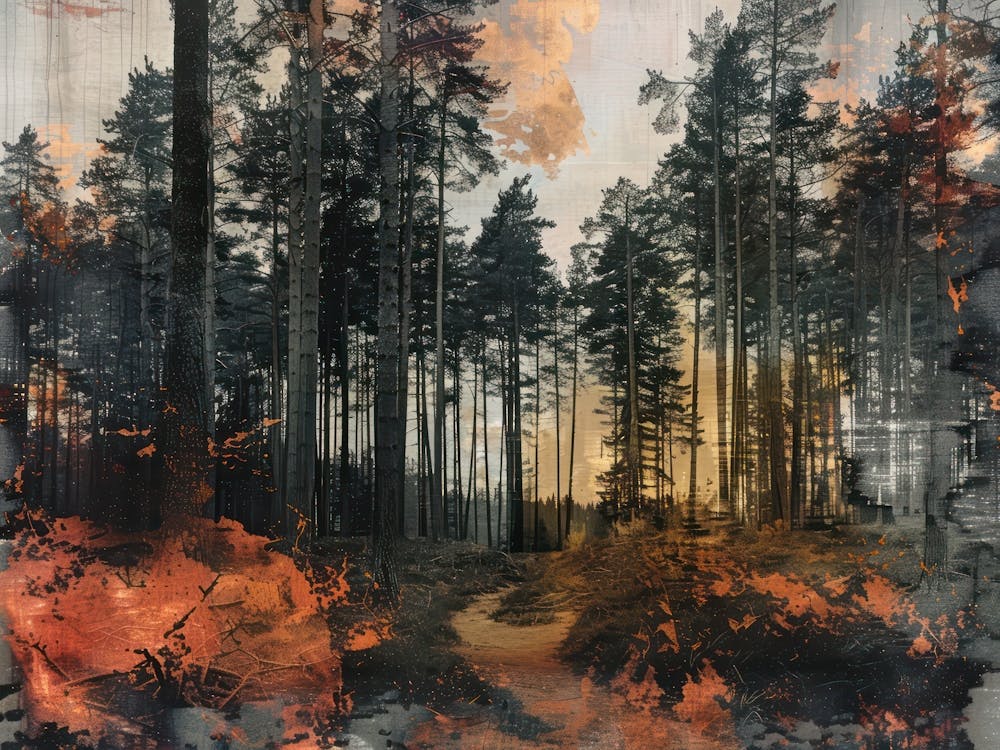 Forest Collage Vintage 5