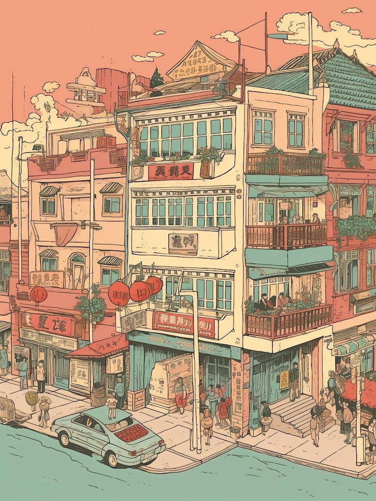 Taipei Taiwan Travel Illustration 2