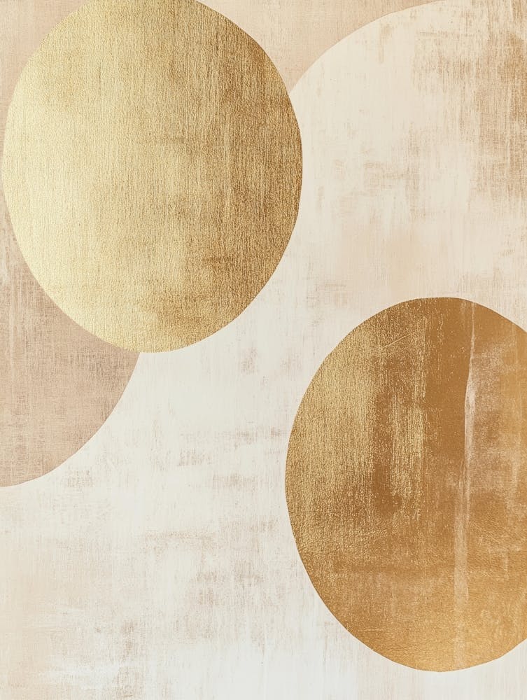 Gold Circles Canvas Print 1