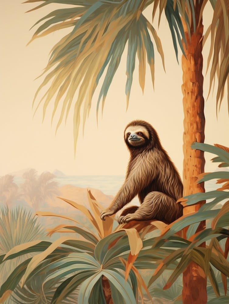 Sloth 2 Tropical Animal Portrait