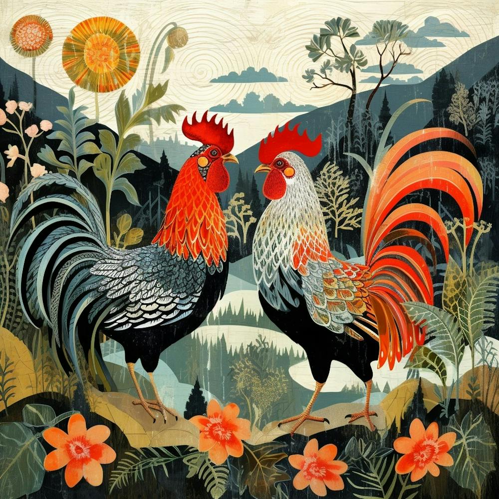 Bird In Nature Rooster 6