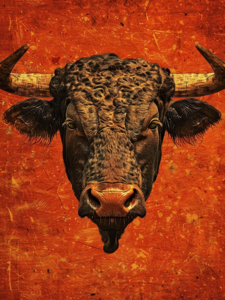 Bull Head Canvas Art