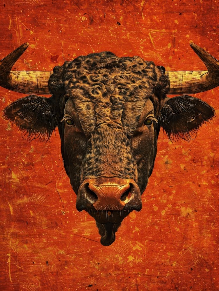 Bull Head Canvas Art