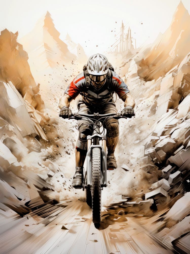 Mountain Biker In  sport
