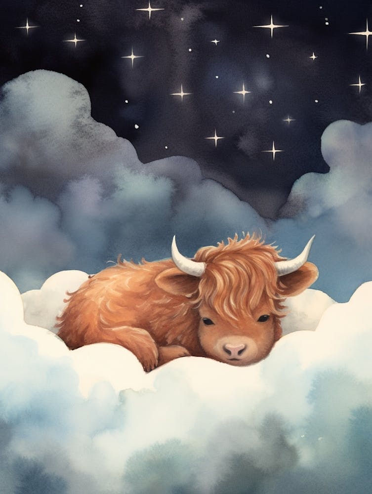 Baby Bison 1 Sleeping In The Clouds