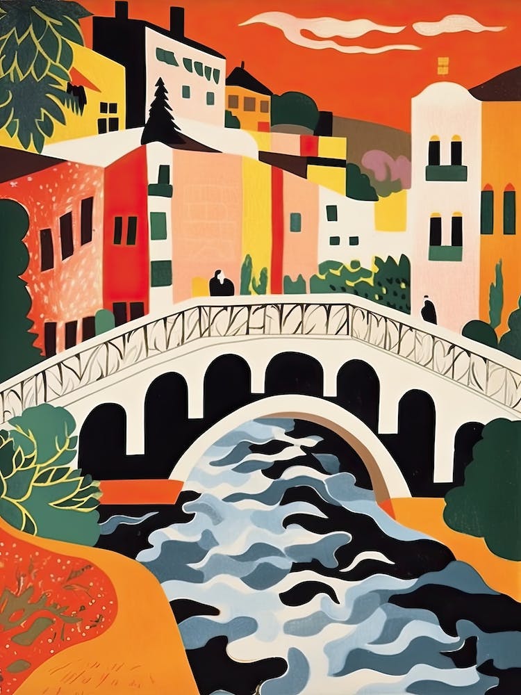 Ponte Pietra, Verona, Italy Colourful 1