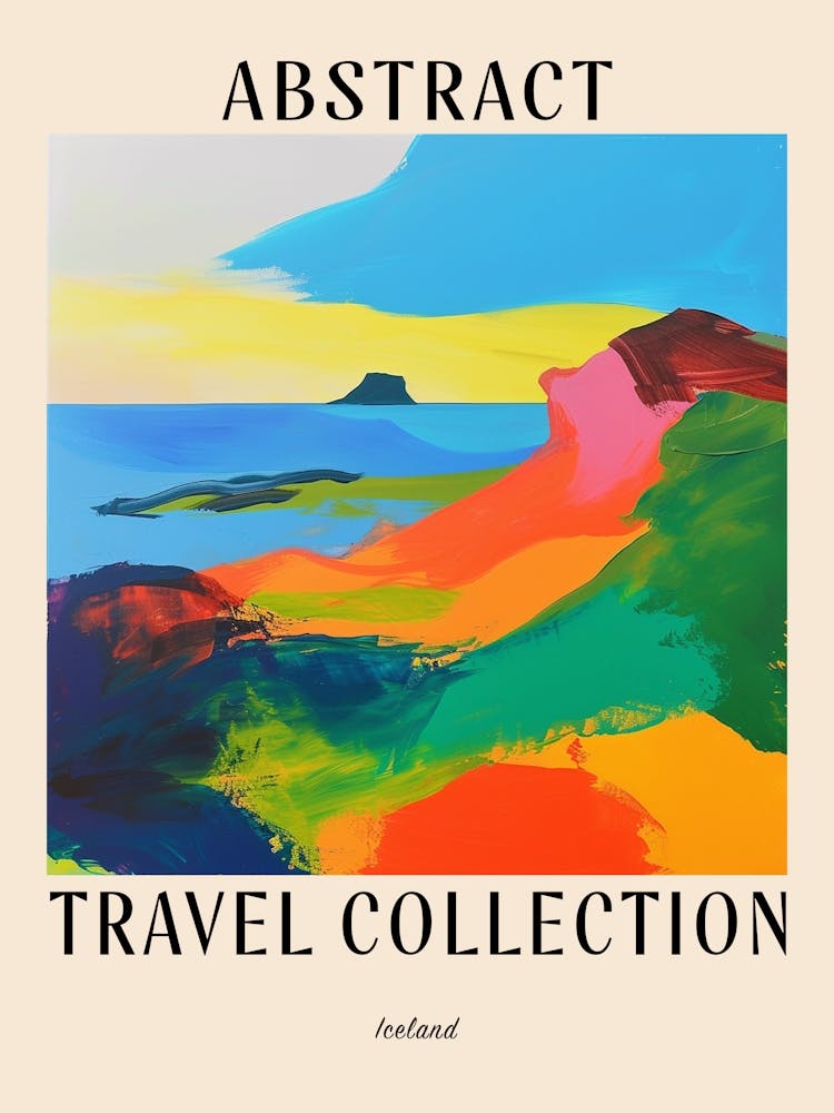 Abstract Travel Collection Poster Iceland 6