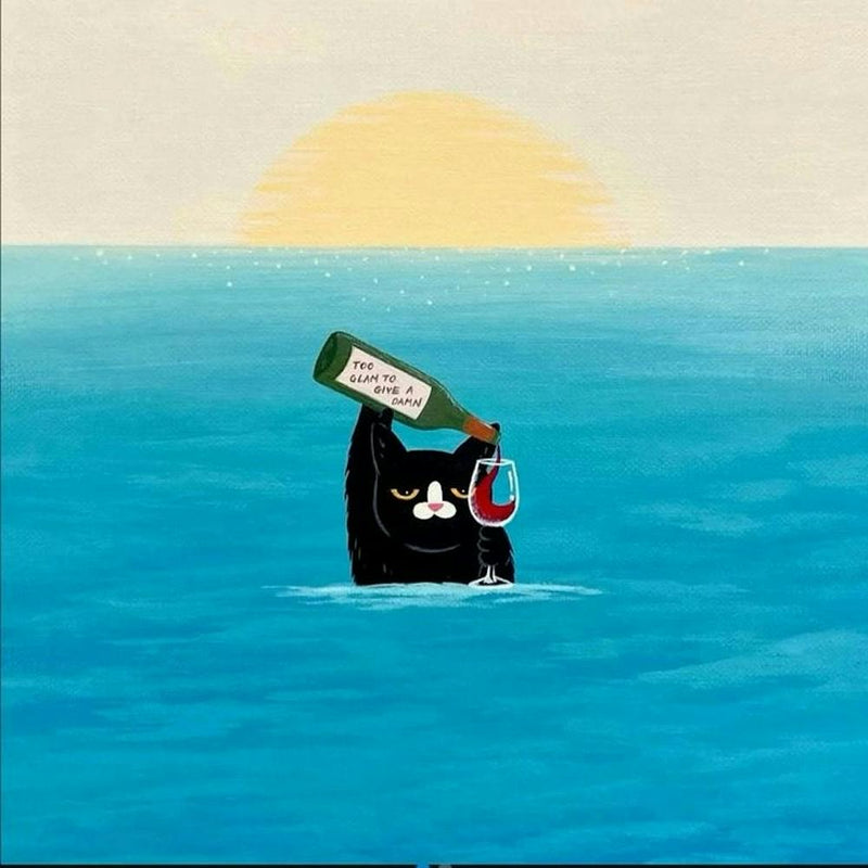 Cat In The Ocean