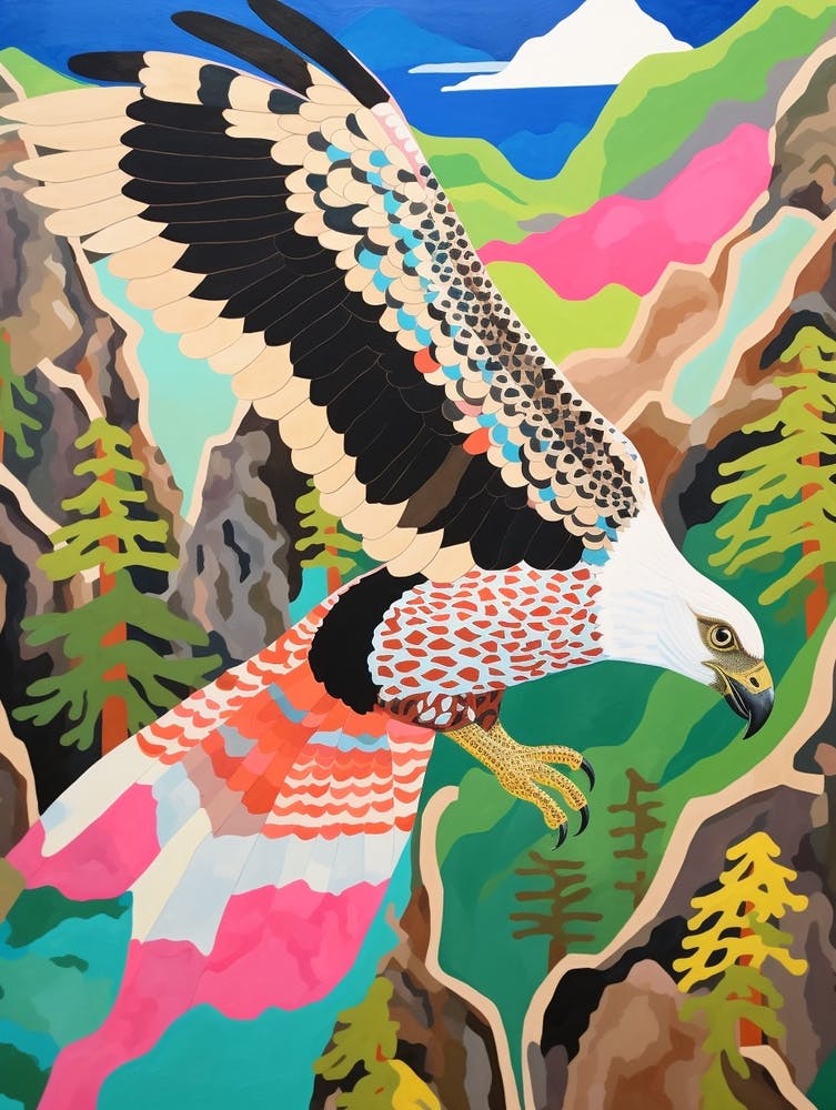 Maximalist Animal Painting Eagle 2