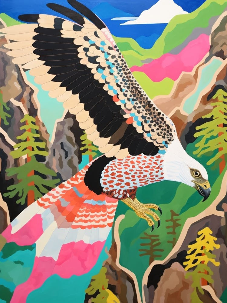 Maximalist Animal Painting Eagle 2