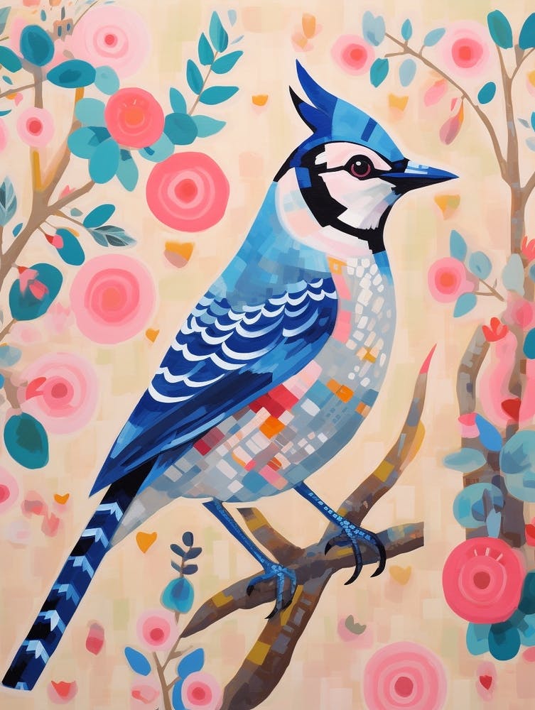 Pink Scandi Blue Jay 3