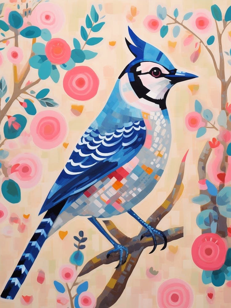 Pink Scandi Blue Jay 3