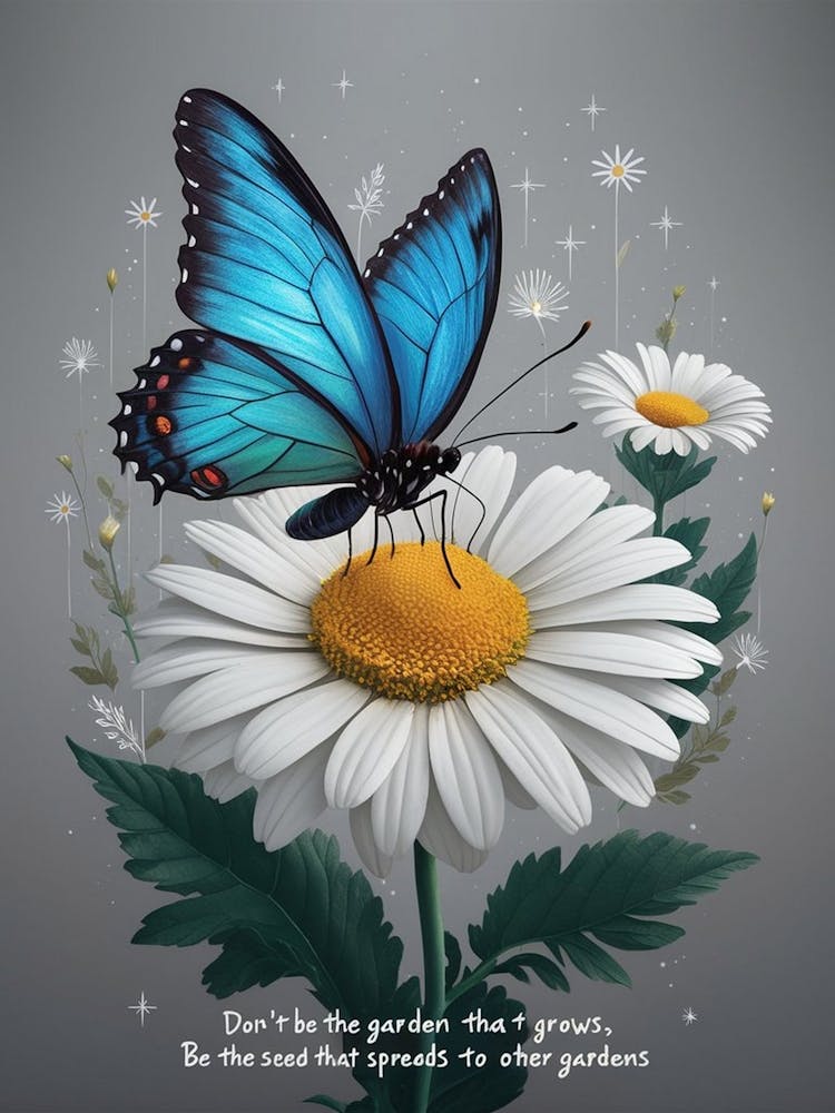 Butterfly On Daisy