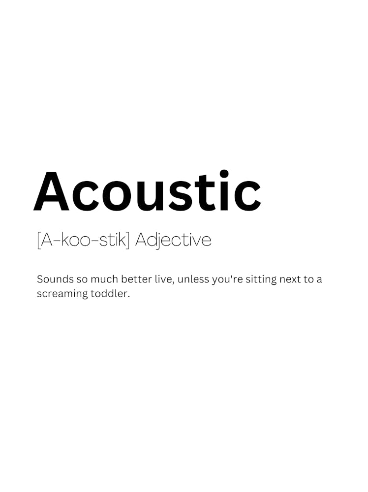 Acoustic Definition Meaning