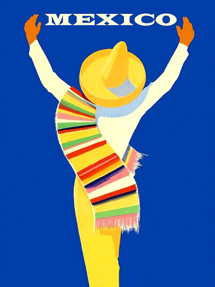 Mexico, Vintage Travel Poster