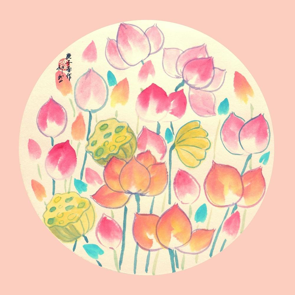 Carré Rose Lotus