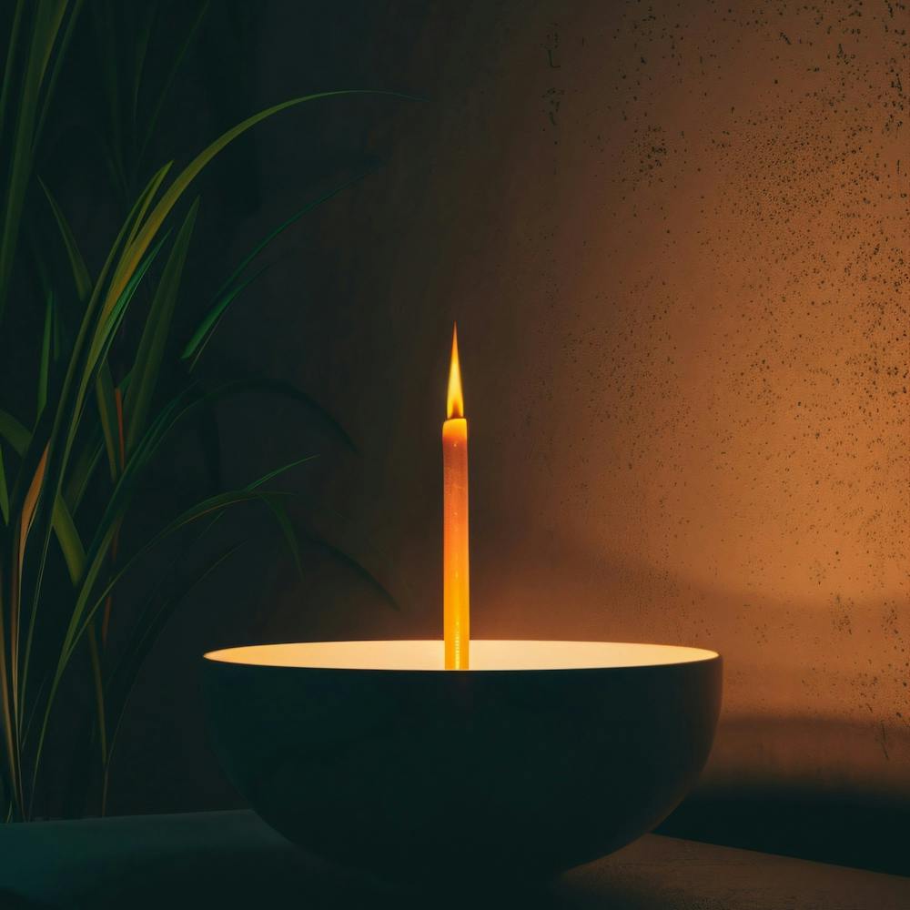 Easter Vigil With Fire And Candlelight 3d Render