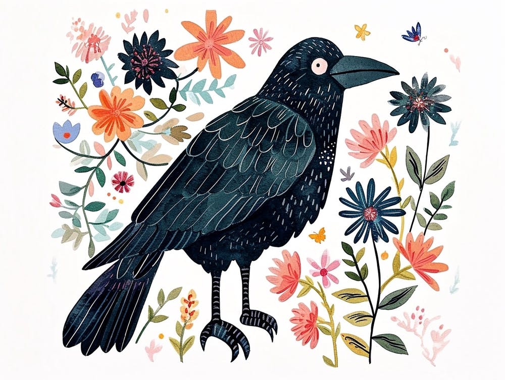 Little Floral Crow 2