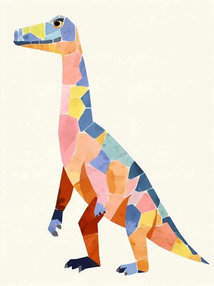 Nursery Dinosaur Art Baryonyx 1